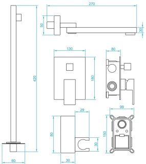 Душевая система RGW Shower Panels SP-56 хром 51140856-01